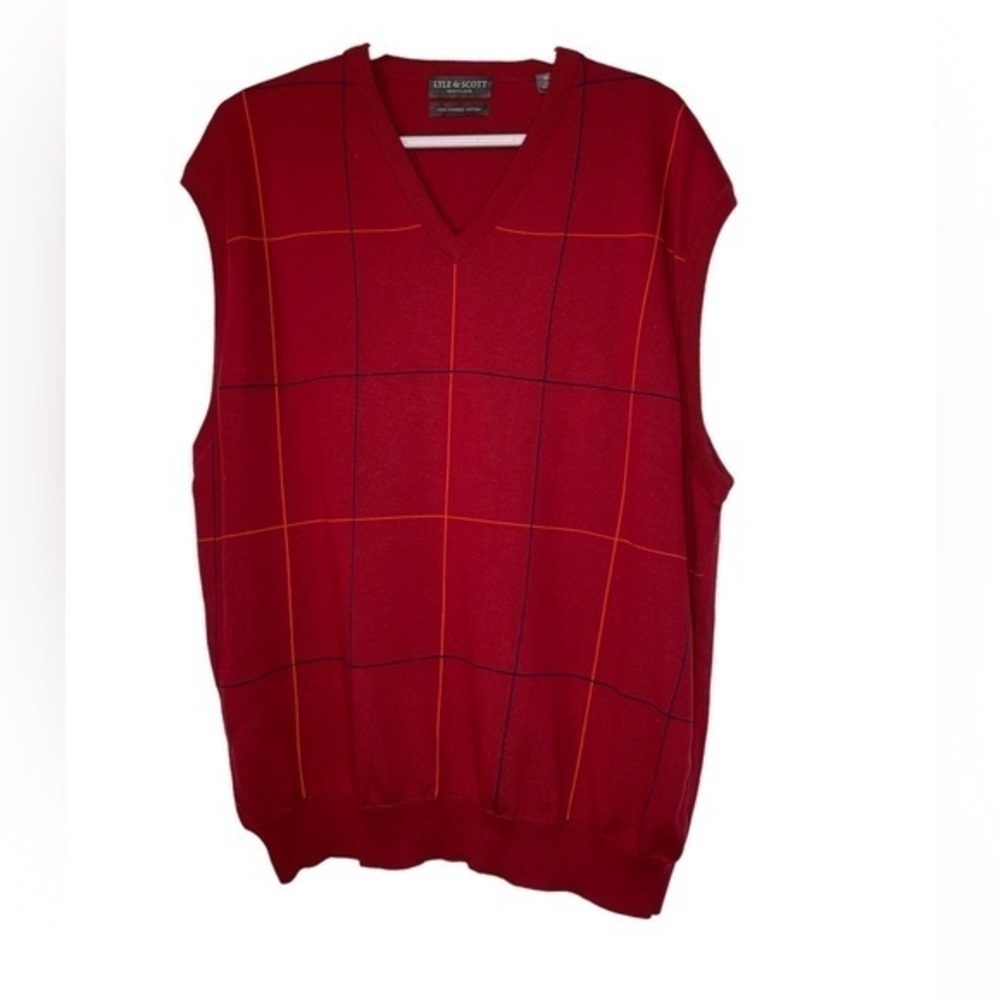 Lyle & Scott Scotland Red Mens‎ Casual Vest size XL